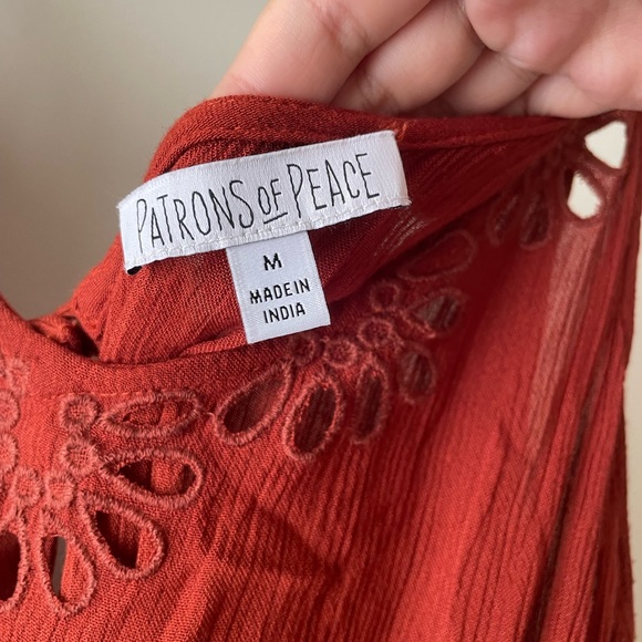 Burnt Orange Boho Flared-Bottom Jumpsuit Size M - Picture 5 of 5